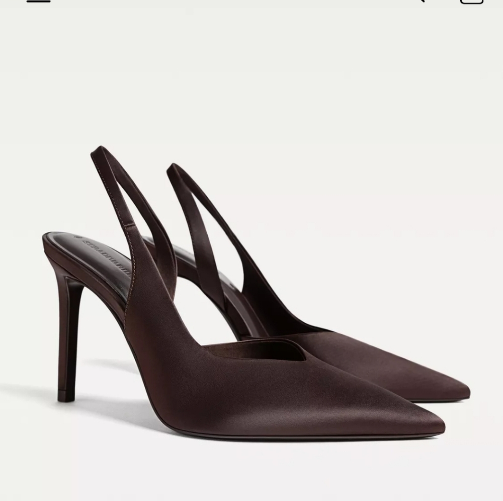 Brown Slingback Heels